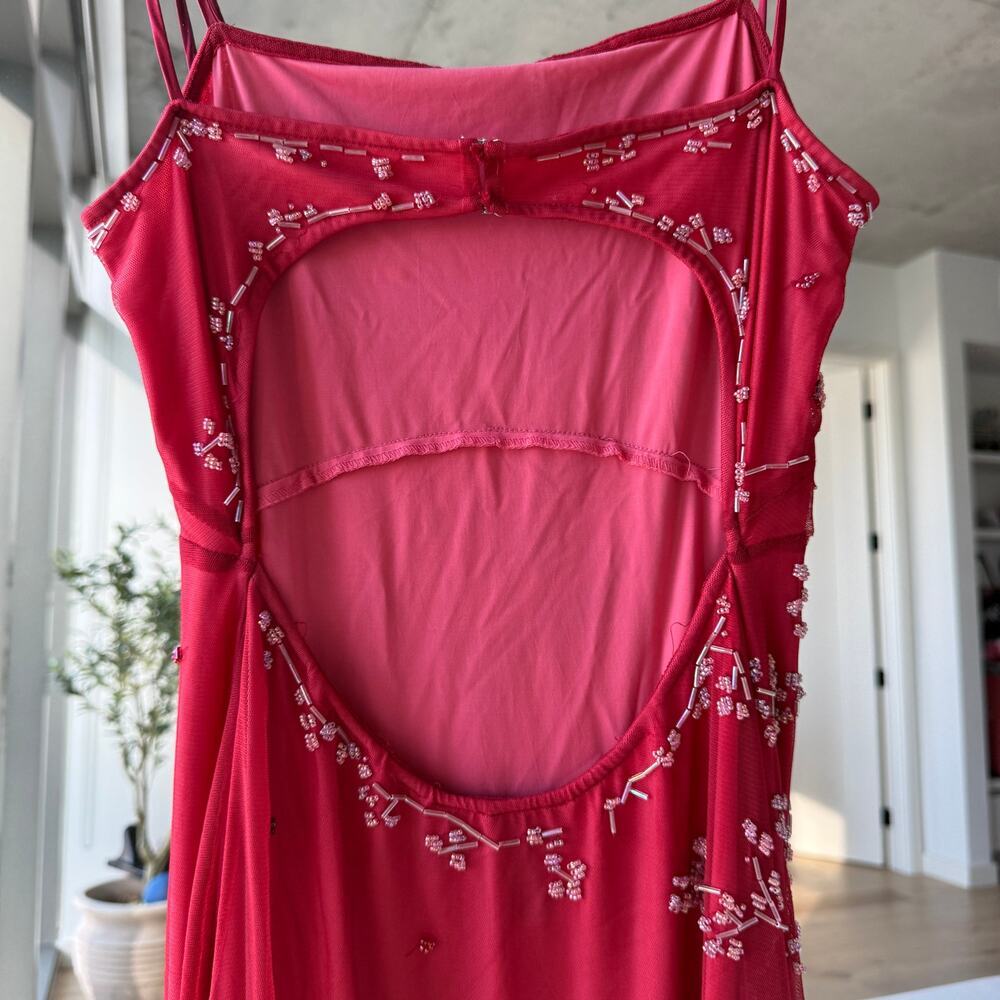 BCBGMaxAzria Vintage Beaded Slip Dress - Picture 6 of 7